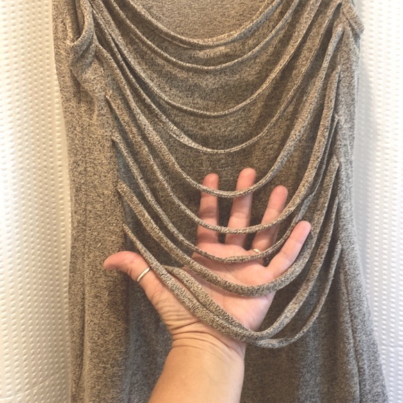 Bar lll Tan Marled,Double Scoop Tank Top - Picture 5 of 7